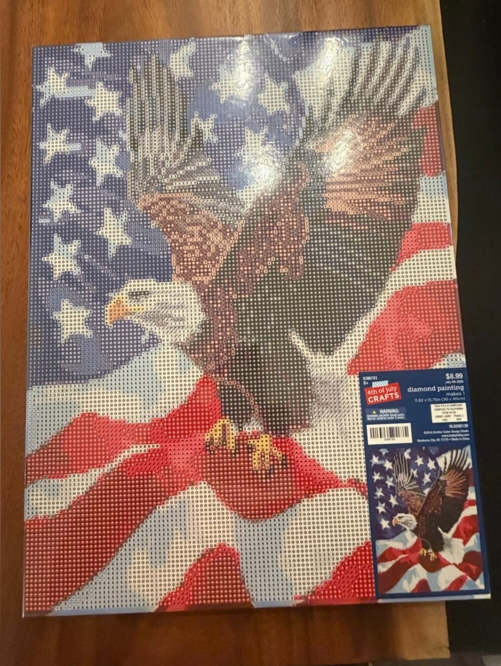 Hobby Lobby Patriotic Eagle with Flag Diamond Painting